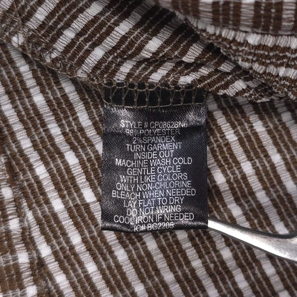 ANTHROPOLOGIE Sanctuary New Pants XL Women's Westside Check Chocolate Crop Brown - Picture 13 of 13
